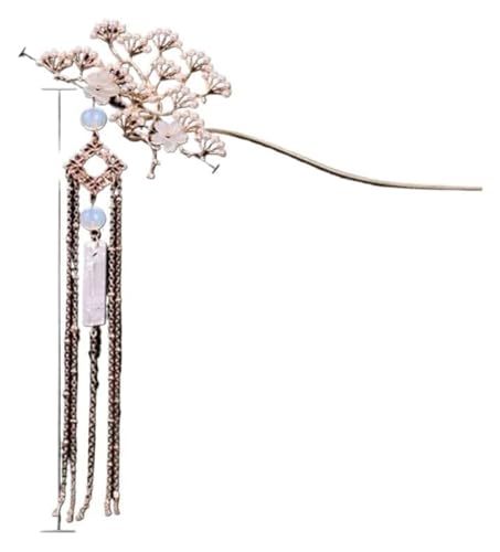 DXZXDJIU Traditionelle chinesische klassische Haarnadel mit Blumenperlen und Quaste – elegantes Haar-Accessoire for Frauen von DXZXDJIU