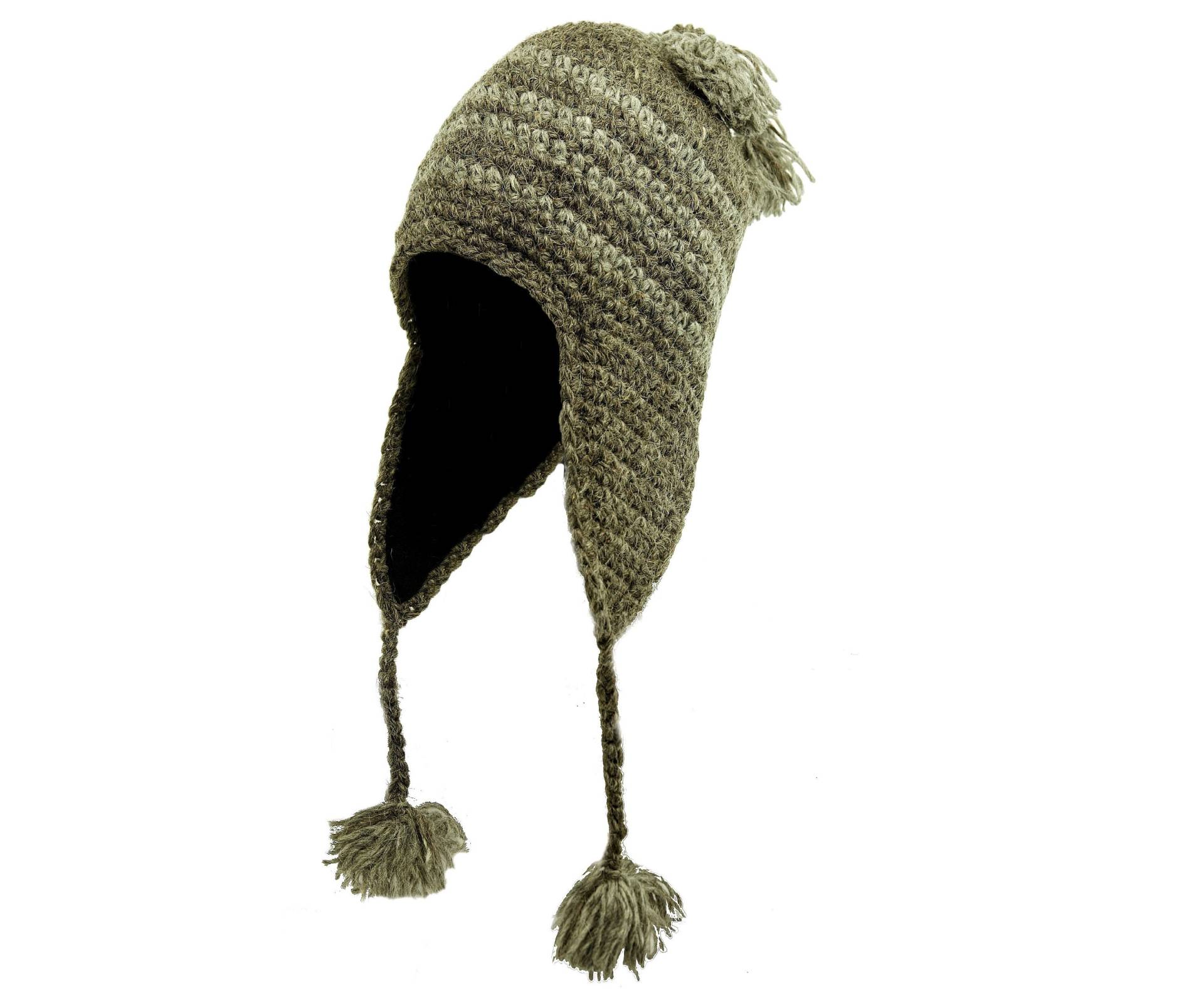 Dx Damska/ Męska - Czapka Wełniana, Z Naturalnej Wełny Owczej Pomponem von DXfellprodukte