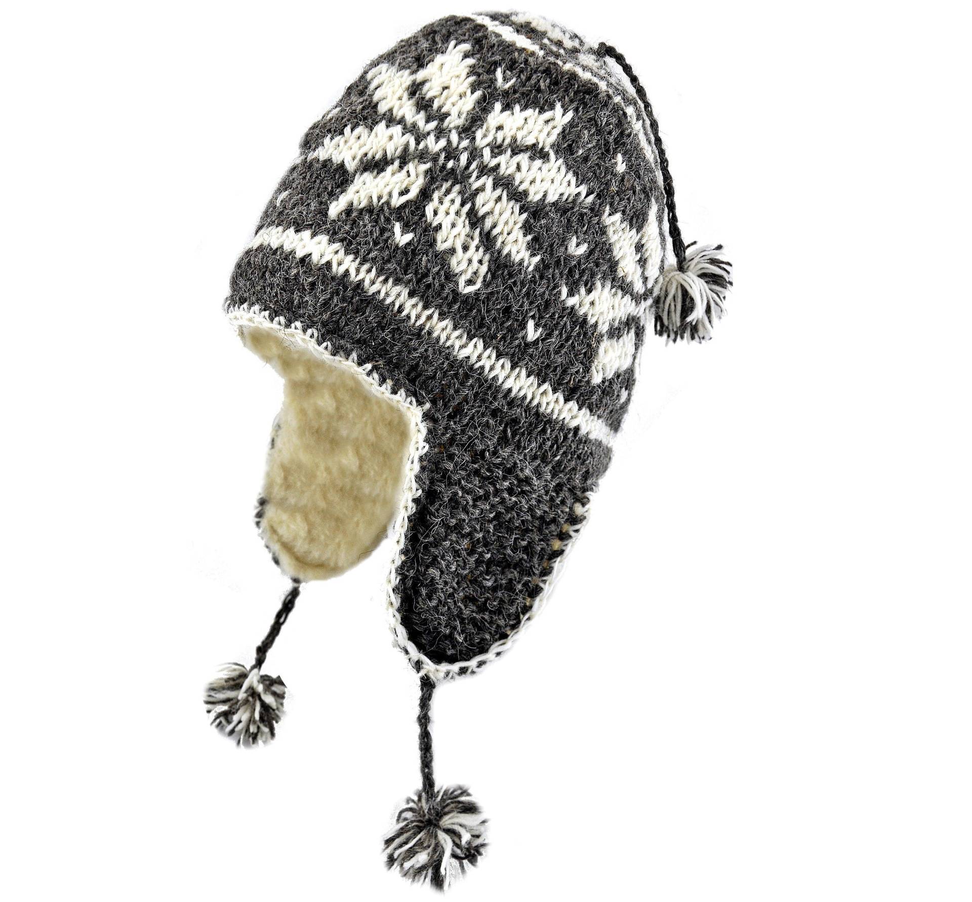 Dx Damska/ Męska - Czapka Wełniana, Z Naturalnej Wełny Owczej Pomponem von DXfellprodukte