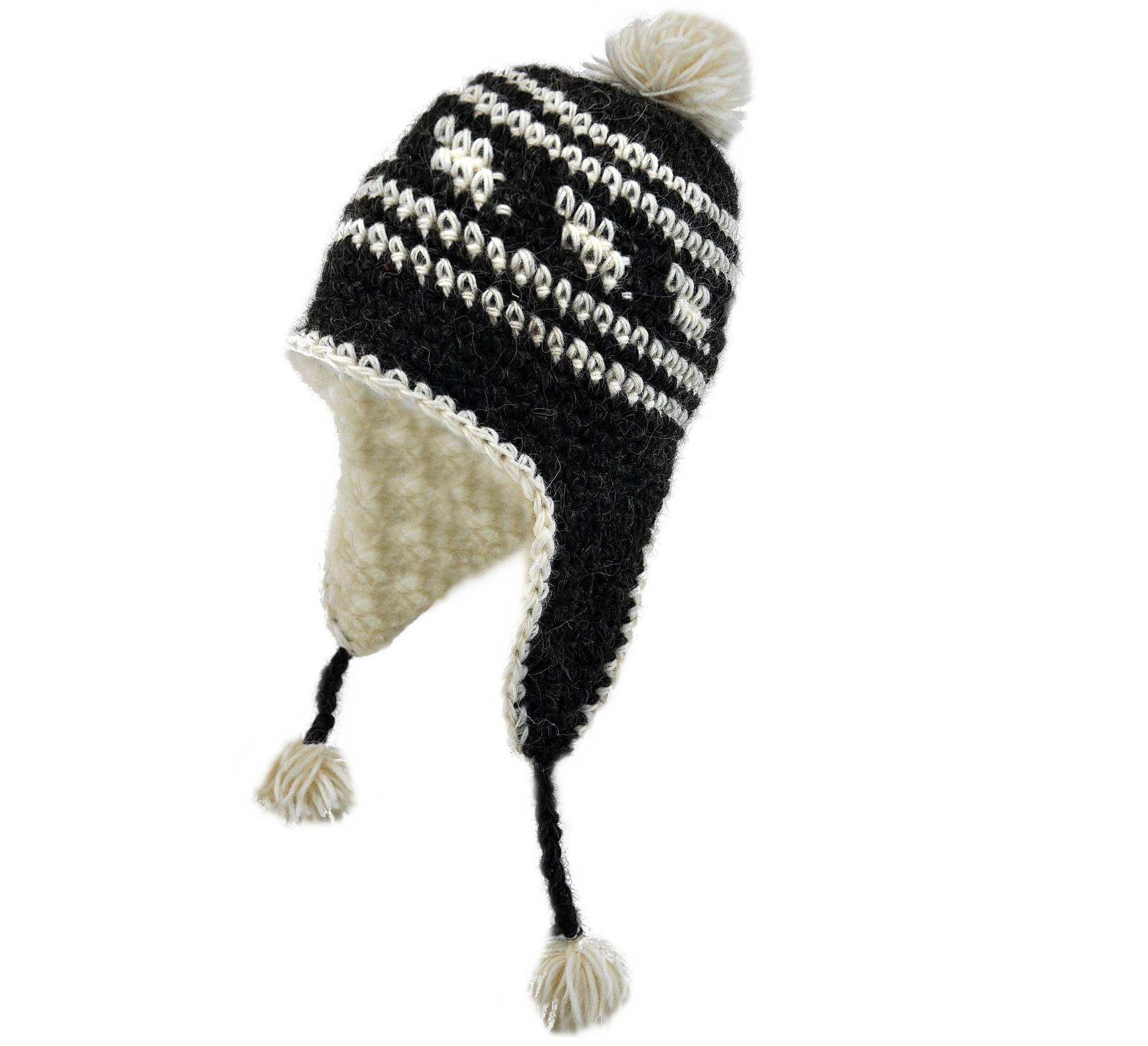 Dx Damska/ Męska - Czapka Wełniana, Z Naturalnej Wełny Owczej Pomponem von DXfellprodukte