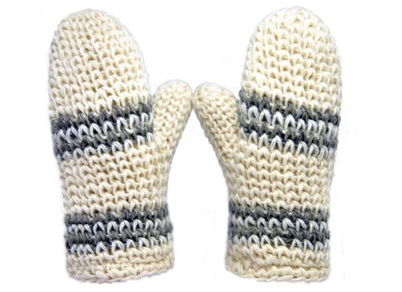 Dx Winter Schafwolle Handschuhe , Faustlinge Aus Echte Wolle Warm Faustlinge, Grau, Weiss, Schwarz, Dunkelgrau von DXfellprodukte