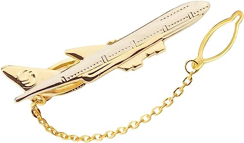 DYCJLL Krawattenstange Herren-Krawattenklammer for vergoldete Flugzeugform, Flugzeug-Krawattennadel, Hochzeitsgeschenk (Farbe: 2) von DYCJLL
