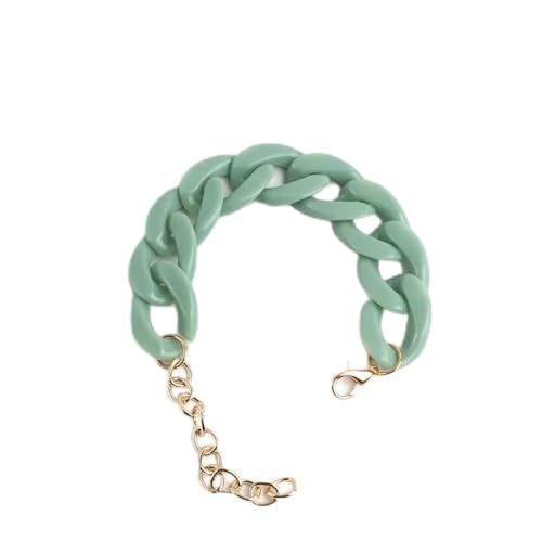 DYETEE Bunte Acryl-Armbänder mit dicker Kette für Männer und Frauen, mehrfarbige Harz-Link-Armbänder, Armreifen, Modeschmuck von DYETEE