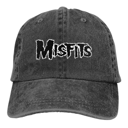 DYHVVD Hut Mode Hip Hop Misfits-Symbol Baseballkappe Retro Distressed Denim Snapback Cap Unisex Outdoor Workouts Verstellbarer Hut Geburtstagsgeschenk von DYHVVD