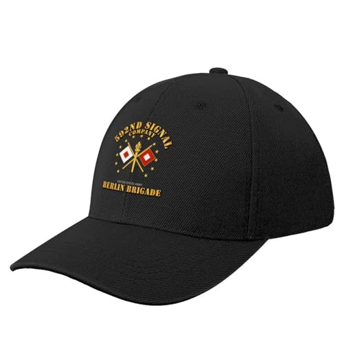 Unisex-Hut Mode Hip Hop Baseballkappe Armee 592d Signal Company Berlin Brigade Baseballkappe Strandausflug Wanderhut für Mann Frauen Outdoor-Geschenke von DYHVVD