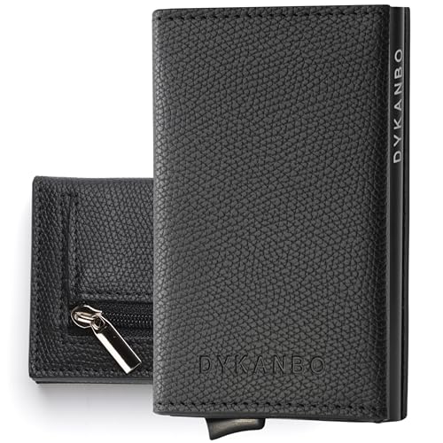 DYKANBO Wallets for Men - Geldbörsen, Ausweis- & Kartenhüllen für Herren - Slim Wallet Herren Portemonnaie Leder - Kartenetui mit Münzfach - Slim Card Holder Wallet for Men - Kartenetui RFID Schutz von DYKANBO