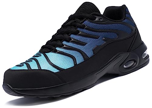 DYKHMILY Arbeitsschuhe Damen Sicherheitsschuhe S1 Leicht Stahlkappenschuhe Bequeme Sportliche Sicherheitsschuhe Atmungsaktive Luftkissen Sicherheitsschuhe (Junggeselle blau, 38.5EU) von DYKHMILY