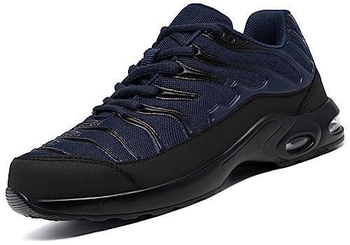 DYKHMILY Arbeitsschuhe Damen Sicherheitsschuhe S1 Leicht Stahlkappenschuhe Bequeme Sportliche Sicherheitsschuhe Atmungsaktive Luftkissen Sicherheitsschuhe (Navy blau, 38.5EU) von DYKHMILY