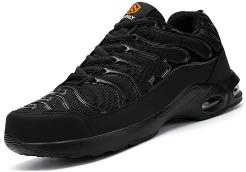 DYKHMILY Arbeitsschuhe Damen Sicherheitsschuhe S1 Leicht Stahlkappenschuhe Bequeme Sportliche Sicherheitsschuhe Atmungsaktive Luftkissen Sicherheitsschuhe (Schwarz, 37.5EU) von DYKHMILY