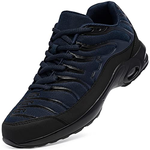 DYKHMILY Sicherheitsschuhe Leichte Herren Arbeitsschuhe Komfort Stahlkappenschuhe Arbeit Schutzschuhe Sportlich Luftkissen Atmungsaktive Pannensichere S1 (Marine Blau,40EU) von DYKHMILY