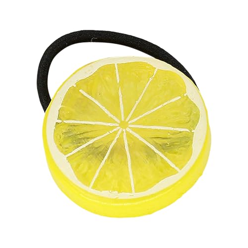 Spirale Haarspange Weiches Mädchen Haar Sohn Krawatte Damen Stirnband Obst Scrunchie Wassermelone Gummiband Kleine frische Haar-Accessoires Schwarz 2 (A, One Size) von DYKeWei