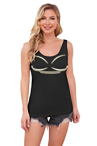 DYLH Damen BH-Hemd Unterhemd Basic Tank Tops 1 Pack Schwarz Large von DYLH