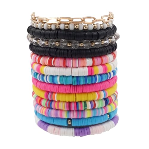 DYLYMX 14 Stück Freundschaftsarmbänder Set Toylor Musik Armbänder Bunte Böhmische Armbänder Singer Album Inspiriert Süße Armbänder Set für Musik-Fans (A) von DYLYMX
