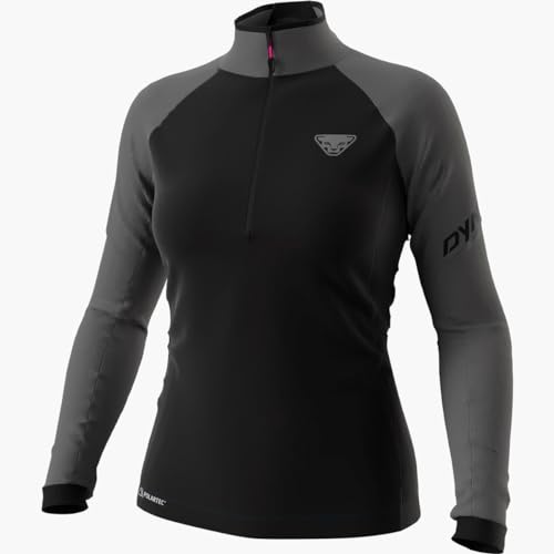 DYNAFIT Speed Polartec 1/2 Zip LS Shirt Damen, Schwarz/Grau, Modell XL 2021 Langarmshirt von DYNAFIT