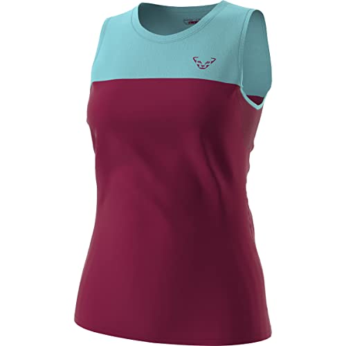 DYNAFIT Damen Traverse S-tech Tank W Tshirt, Beet Red Marine Blue/8050, M von DYNAFIT