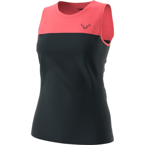 DYNAFIT Damen Traverse S-tech Tank W Tshirt, Blueberry Hot Coral/1840, M von DYNAFIT