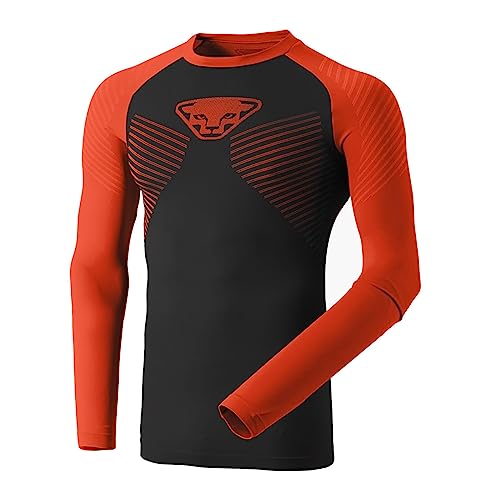 DYNAFIT M Speed Dryarn Longsleeve Braun-Orange, Herren Langarm-Shirt, Größe S - Farbe Dawn von DYNAFIT