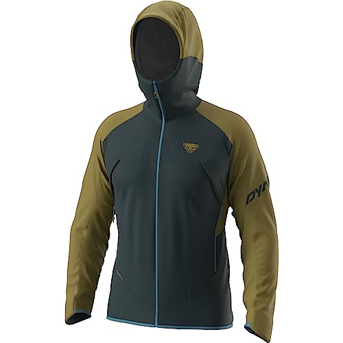 DYNAFIT M Transalper Gore-tex Jacket Colorblock-Blau-Oliv - Gore-Tex Leichte wasserdichte Herren Gore-Tex Jacke, Größe von DYNAFIT