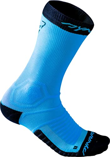 DYNAFIT Ultra Cushion Sock Blau - Enggestrickte leichte Sportsocke, Größe EU 35-38 - Farbe Methyl Blue von DYNAFIT