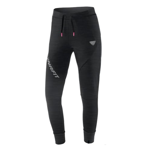 DYNAFIT W 24/7 Track Pants Schwarz - Bequeme sportliche Damen Drirelease Baumwoll Jogginghose, Größe 36 - Farbe Black O von DYNAFIT