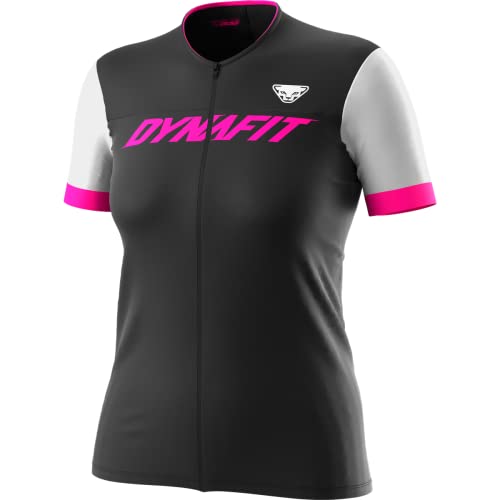 DYNAFIT W Ride Light Full Zip Shirt Schwarz - Atmungsaktives athletisches Damen Mountainbike Zip-Shirt, Größe L - Farbe von DYNAFIT