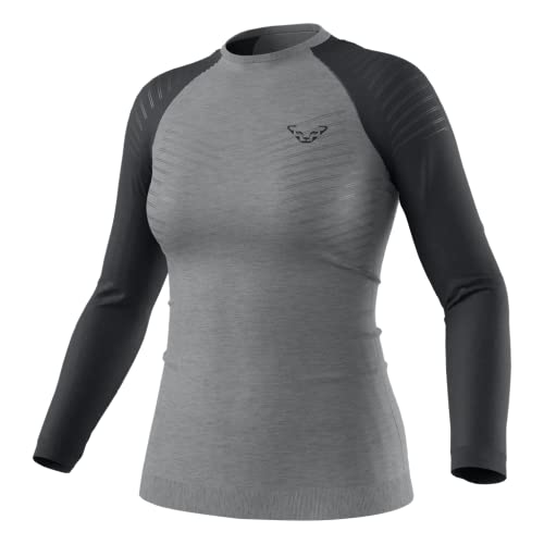 DYNAFIT W Tour Light Merino Longsleeve Colorblock, Damen Merino Kurzarm-Shirt und Tops, Größe M - Farbe Black Out von DYNAFIT