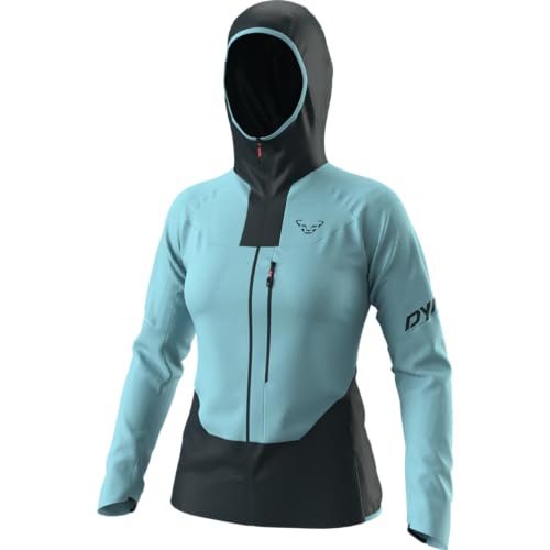 DYNAFIT W Traverse Dynastretch Jacket Colorblock-Blau - Minimalistische wasserabweisende Damen Dynastretch Jacke, Größe von DYNAFIT