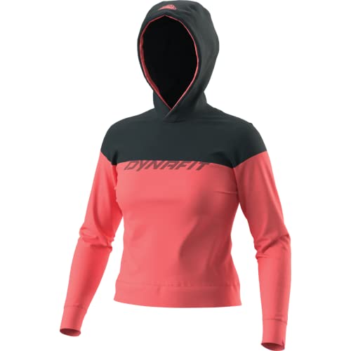 Dynafit Damen 24/7 Drirelease Hoody W Sweatshirt, Hot Coral Blueberry/3010, L von DYNAFIT