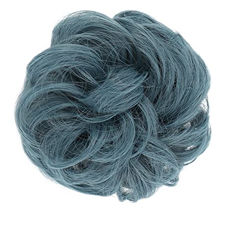 Haarteil Mit Gummiband Messy Bun Hair Extensions Synthetischer Haarknoten Gummiband Scrunchies Hochsteckfrisur Pferdeschwanz Curly Wavy Scrunchy Donut Chignon Haarteil for Frauen Unordentliches Haarte von DYPASA