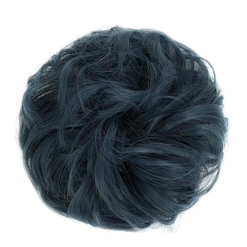 Haarteil Mit Gummiband Messy Bun Hair Pieces Extensions, Curly Wave Synthetic Chignon Hairpiece mit Gummiband, Donut Hair Bun Scrunchie for Frauen Mädchen Unordentliches Haarteil (Color : 2913) von DYPASA