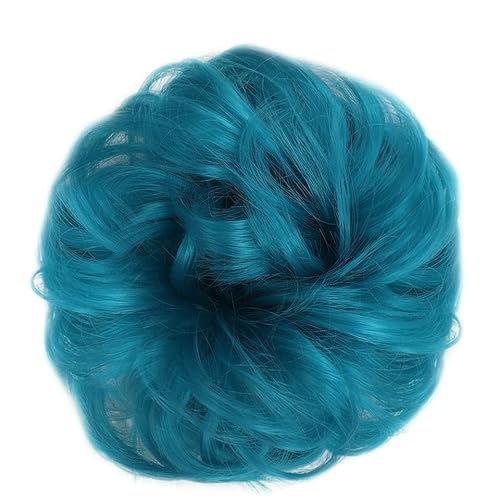 Haarteil Mit Gummiband Messy Bun Hair Pieces Extensions, Curly Wave Synthetic Chignon Hairpiece mit Gummiband, Donut Hair Bun Scrunchie for Frauen Mädchen Unordentliches Haarteil (Color : 5127) von DYPASA