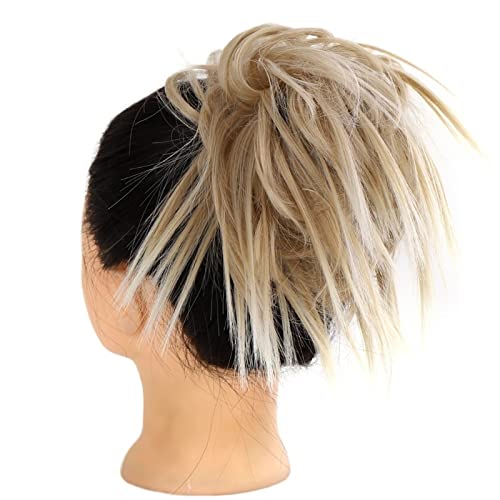 Haarteil Mit Gummiband Messy Bun Hair Pieces Haarverlängerung for Frauen, zerzauste Hochsteckfrisur, lockiges, gewelltes Scrunchie-Haarknoten mit elastischem Band, synthetischer Chignon, sofortiges Ha von DYPASA