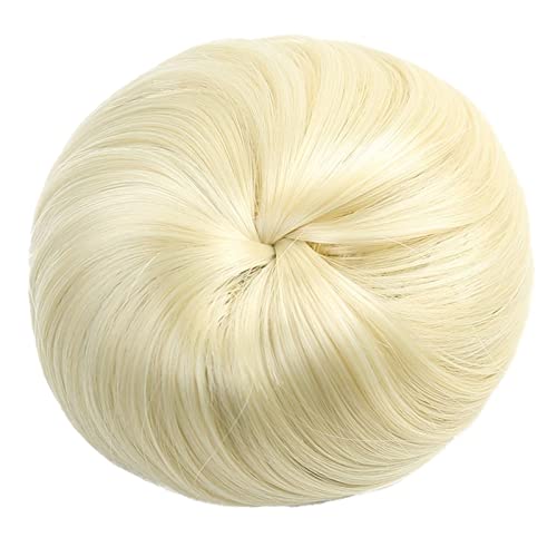 Haarteil Mit Gummiband Synthetische Chignon Scrunchie Haarknoten Clip In Haarverlängerungen Haarteile mit Kordelzug, gerade Kordelzug Pferdeschwanz Haarteile for Frauen Mädchen Unordentliches Haarteil von HASMI