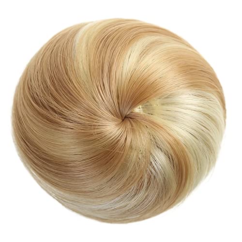 Haarteil Mit Gummiband Synthetische Chignon Scrunchie Haarknoten Clip In Haarverlängerungen Haarteile mit Kordelzug, gerade Kordelzug Pferdeschwanz Haarteile for Frauen Mädchen Unordentliches Haarteil von HASMI