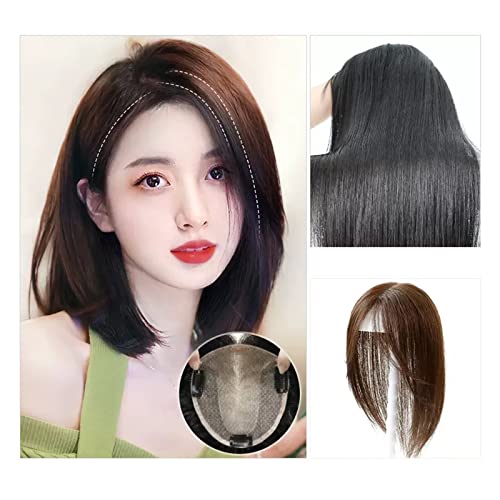 Human Hair Wigs Perücke Perücke für Damen, flauschiger Kopf, Echthaar, Stück für weißes Haar, Fransen, Perücke für Echthaar, Natürlich, Lockig (Farbe: 06 - (1 von DYPASA