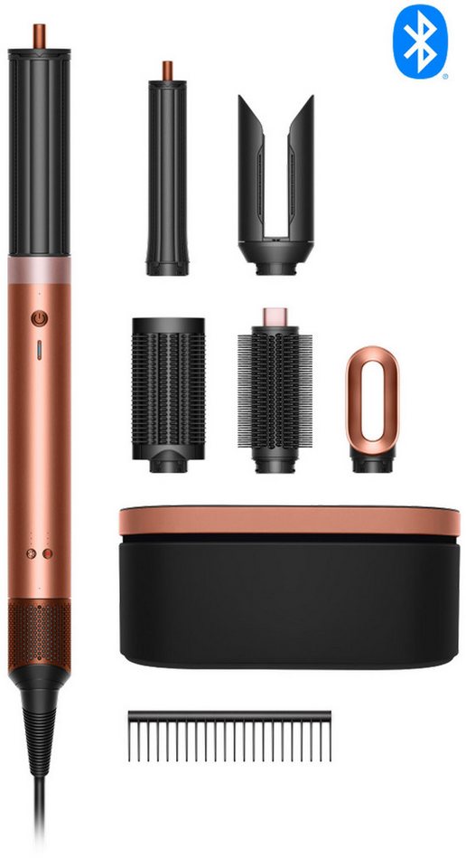 DYSON Multihaarstyler Airwrap Co-anda2x™ Multi-Haarstyler & –trockner Straight + Wavy, Limitierte Geschenkedition "Amber Silk" inkl. Entwirrkamm von DYSON