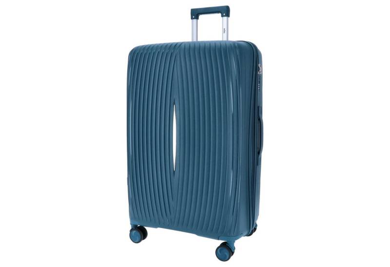 DYX Koffer DYX 4-Rad Trolley L 75 cm Verona petrol, 4 Rollen Rollen von DYX