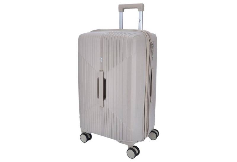 DYX Koffer DYX 4-Rad Trolley M 67 cm New York beige, 4 Rollen Rollen von DYX