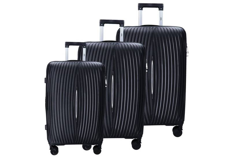 DYX Koffer DYX 4 Rollen Trolley 3er Set S/M/L Verona schwarz, 4 Rollen Rollen DYX Koffer DYX 4 Rollen Trolley 3er Set S/M/L Verona schwarz, 4 Rollen Rollen von DYX