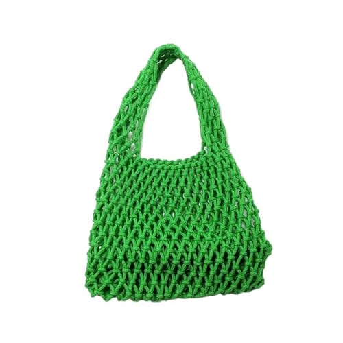 Aushöhlen Kleine Handtasche frauen Stroh Gewebt Net Tasche Grid Muster Weiche Damen Tote Tasche(Color 03) von DYYEUAVT
