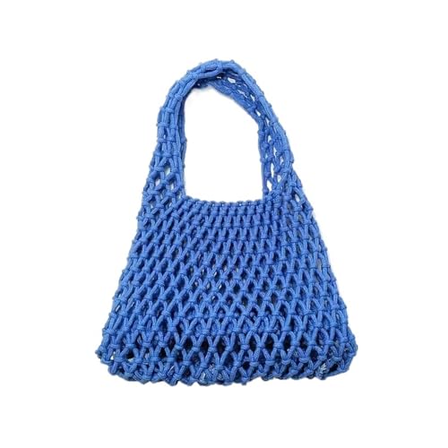 Aushöhlen Kleine Handtasche frauen Stroh Gewebt Net Tasche Grid Muster Weiche Damen Tote Tasche(Color 04) von DYYEUAVT