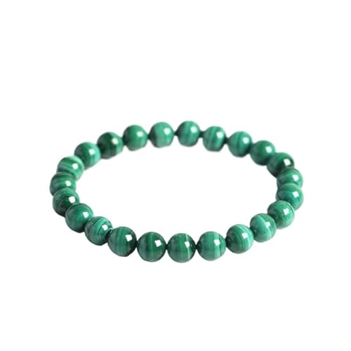 DYYEUAVT Armband aus natürlichen Halbedelsteinen, runde Perlen, Grün, 6 mm/8 mm/10 mm Größe, Einheitsgröße, Achat von DYYEUAVT
