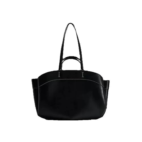 DYYEUAVT Damen-Einkaufstasche, große Kapazität, Leder-Umhängetasche, Retro-Umhängetasche, lässig, tragbar, Eimer-Handtasche(Blue) von DYYEUAVT