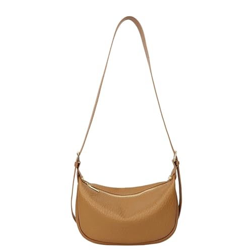 DYYEUAVT Echtes Leder Umhängetasche Damen Messenger Bags Umhängetaschen for Frauen Handtasche Designer Flap Bag(Khaki) von DYYEUAVT