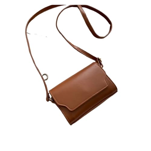 DYYEUAVT Mini Umhängetasche for Frauen Leder Schultertasche Designer Handtasche weibliche Messenger kleine quadratische Tasche(Light brown) von DYYEUAVT