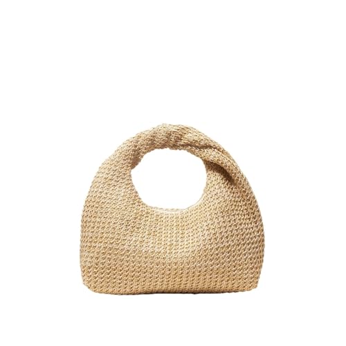 DYYEUAVT Plissierte Strohtasche, Boho-Strandtaschen for Frauen, Tragetaschen for Damen-Urlaubsoutfits von DYYEUAVT