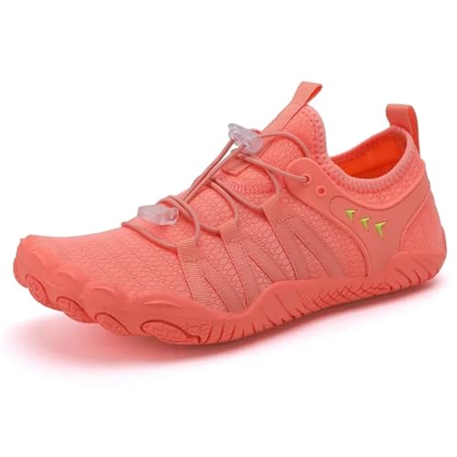 DYYEUAVT Sommer-Outdoor-Schuhe, Schnelltrocknende Schuhe, Strandschwimmen, Tauchsport, Wasserschuhe, Watschuhe(Orange red,36) von DYYEUAVT