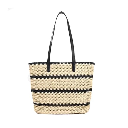 DYYEUAVT Strohgewebte Schultertasche for Frauen Kapazität Tote Design Boho gewebte Schultertasche(Color 02) von DYYEUAVT