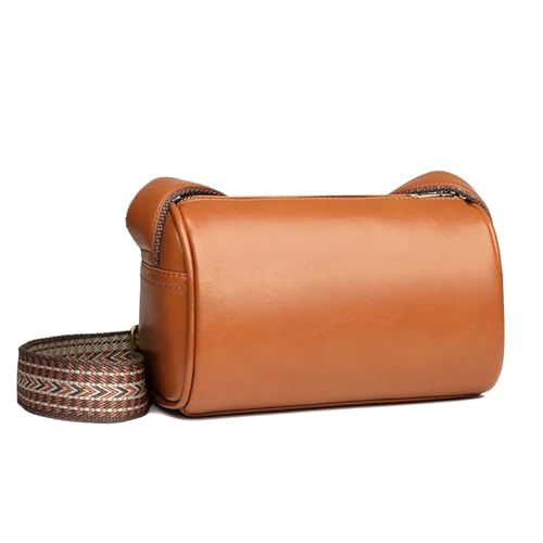 DYYEUAVT Vintage-Kissentaschen aus weichem Leder for Damen, Umhängetaschen(Brown) von DYYEUAVT