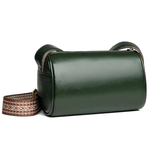 DYYEUAVT Vintage-Kissentaschen aus weichem Leder for Damen, Umhängetaschen(Green) von DYYEUAVT